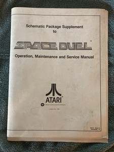ATARI Space Duel Video Arcade Game Schematic Package Diagrams Original 1982  2nd