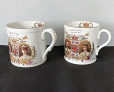 Shelley King George V 1911 Coronation Mugs x 2  Abram 1880 print Collectable