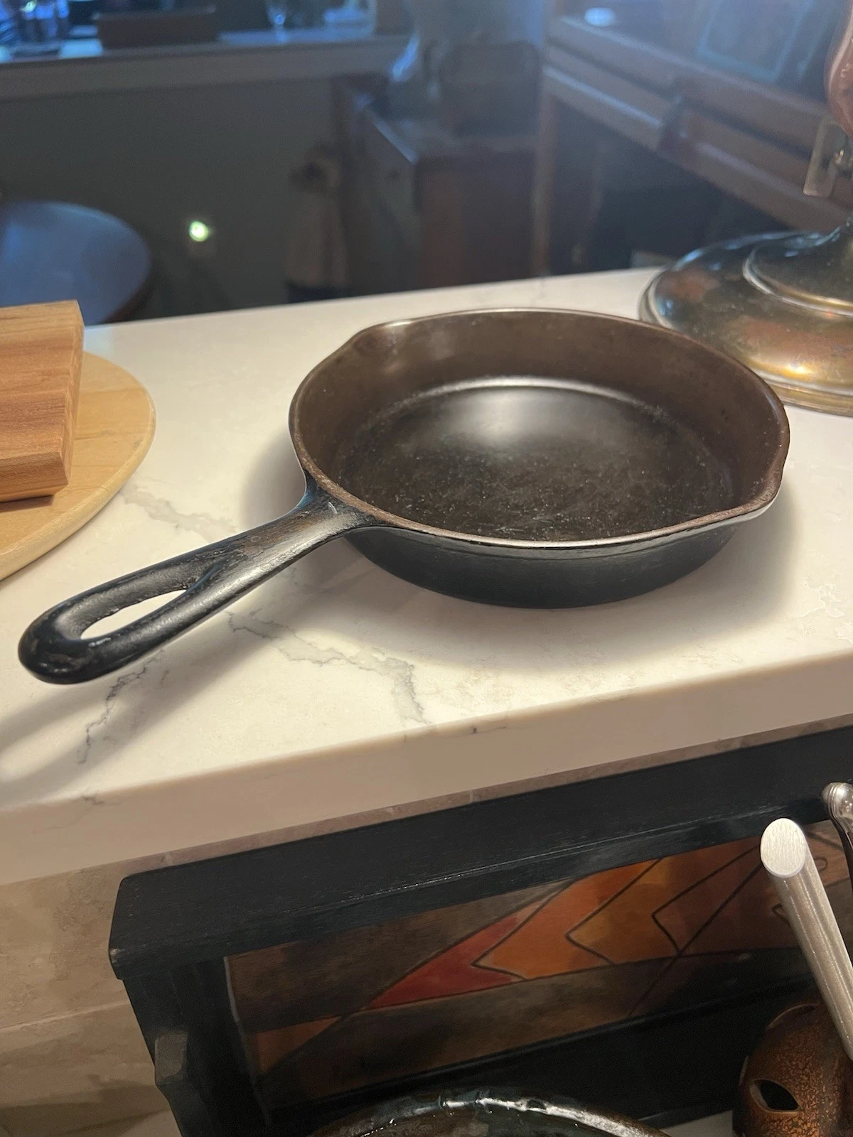 Favorite Piqua Ware 6 3/4" D. Cast Iron Skillet Exc. Condition. No Spin No Wobbl
Opens in a new wind