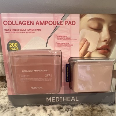 Mediheal Collagen Ampoule Pad Toner Pads 200pcs Firming Nourishing Smoothing