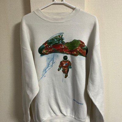 TULTEX Akira Sweatshirt Weiß L USA Made 90s Vintage Rare Authentic OK