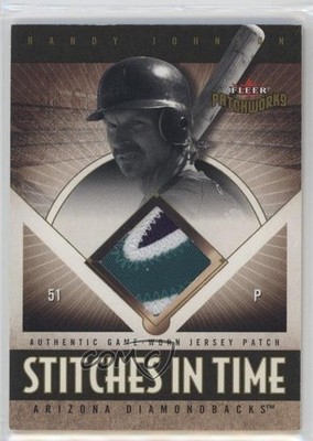 2004 Fleer Patchworks Stitches in Time Jersey /150 Randy Johnson Patch HOF 10p1