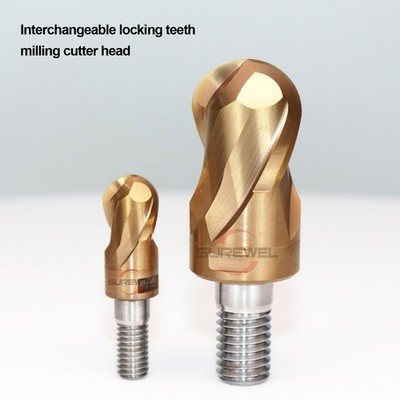 Carbide Thread end mill head Modular thread cutter replaceable head ball cutter