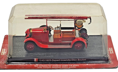 Del Prado Fire Engines of the World 1:43 1923 Depart Incendie Dion Boulton Seal.