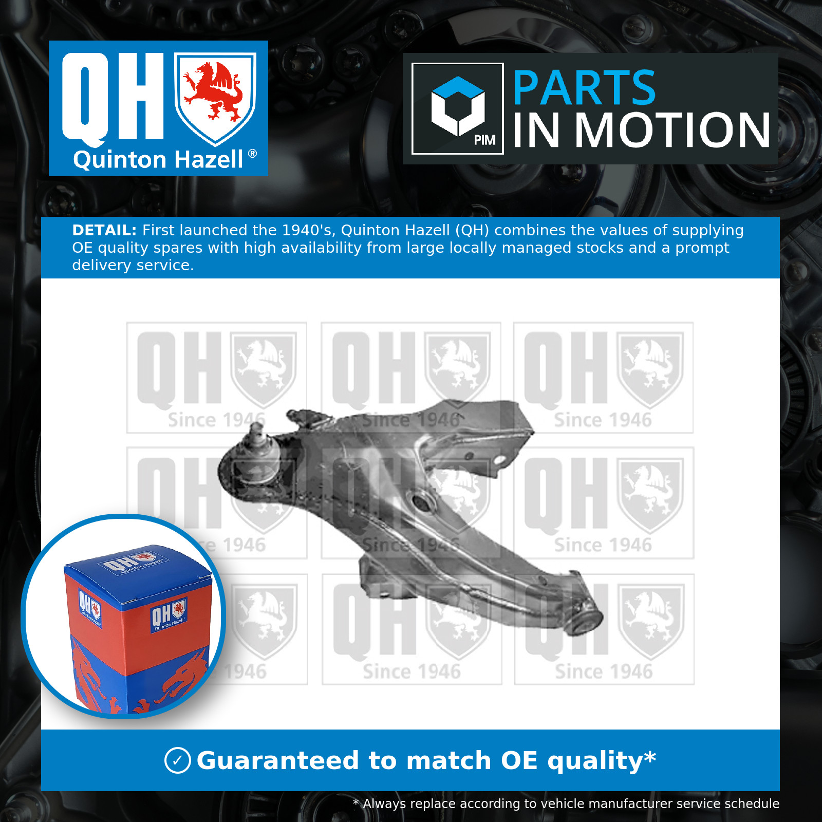 Wishbone / Suspension Arm Front Lower, Left QSA2310S Quinton Hazell 4864060010