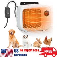 Outdoor Dog House Heater with Thermostat, 200/400W Pet House Heater with 6.6Ft