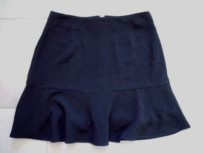 Zara Basic Marken Damen Swing Rock Gr.34 XS schwarz Vollant