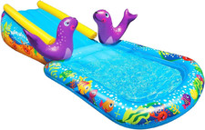 My First Water Slide for Toddlers with Inflatable Splash Pool