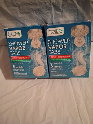 Personal Care Shower Vapor Tabs 5 Pack Soothing Eucalyptus Menthol Camphor Aroma