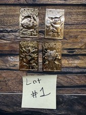 Pok mon 1999 23K Gold-Plated Cards from Burger King Kids Meals - Lot Of 4 Cards