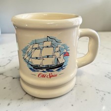 Old Spice 4" tall Stoneware Heavy Duty Shaving Mug "Grand Turk" Vintage