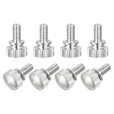 8Pcs Knurled Thumb Screws M4x8mm Brass Shoulder Bolts Grip Knobs Fasteners
