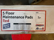 Box of 5, New RED polishing floor pads 20 inch, floor cleaning Drier NO VAT