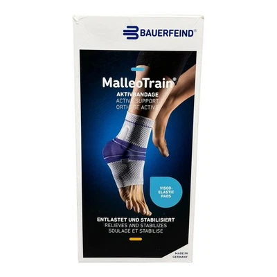 Bauerfeind MalleoTrain Aktivbandage Gr. 4 links Titan Sprunggelenk Orthese Fuß - Bild 1 von 4