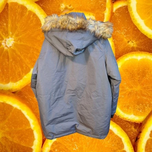 Canada Weathergear Mens Gray Heavy Winter Parka Jacket Faux Fur Hood XL image 14