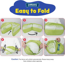 Small Animal Playpen with Zippered Top, Portable Waterproof Pet Cage 47"x23"...