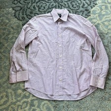 Hugo Boss Men s Striped Button Down Shirt Purple White Large