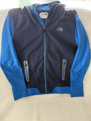 #ad The North Face Men’s Large Blue Full Zip Softshell Jacket Hooded Performance $39.99