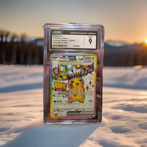 Pokémon TCG Surging Sparks Pikachu EX 219/191 Full Art CGC 9!