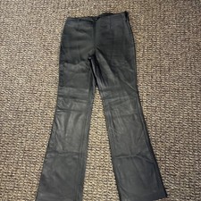 Women  s Victoria  s Secret Moda International Black Genuine Leather Pants SZ 6
