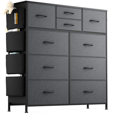 for Bedroom with 10 Drawers Chest of Drawers Fabric Storage Tower Organizer Unit