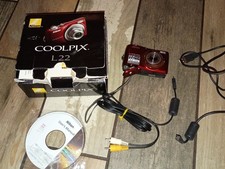 Nikon COOLPIX L22 12.0MP Digital Camera - Red - FOR PARTS LOOK