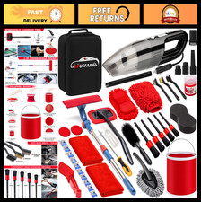 41pcs Complete Car Wash Cleaning Kit - High Power Vacuum Detailing Brushes Tow