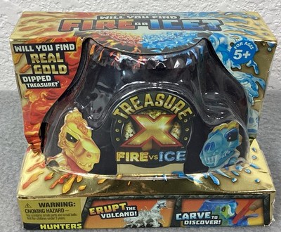 Treasure X Fire vs Ice Hunters Erupt Volcano Carve Discover  New Sealed