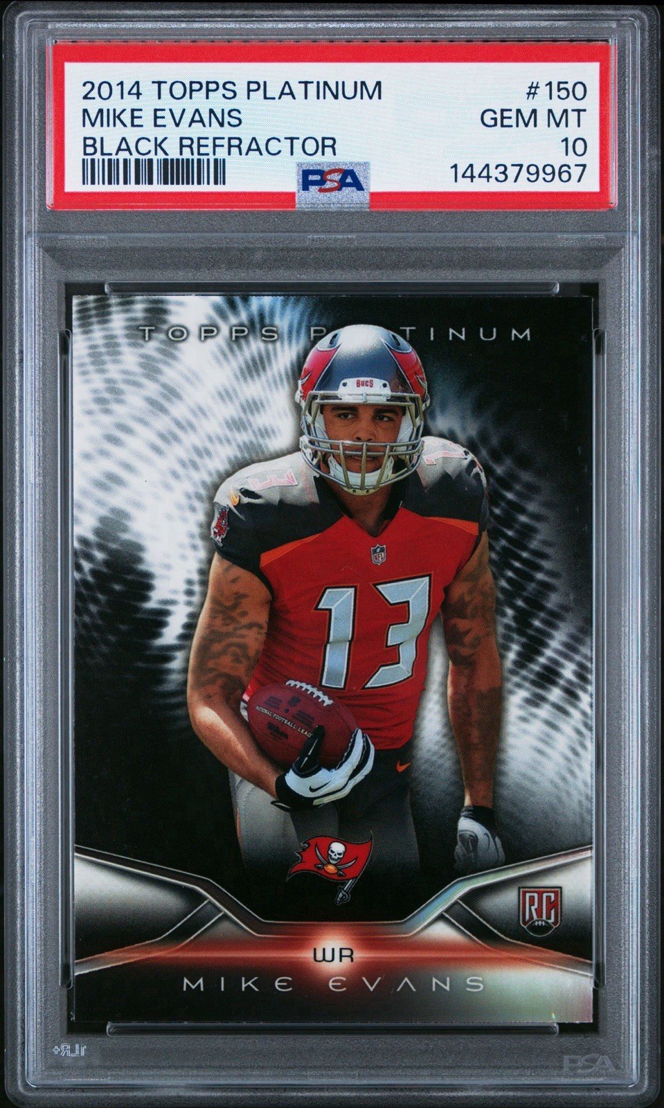 2014 Topps Plattinum Mike Evans Rookie Black Refractor PSA 10