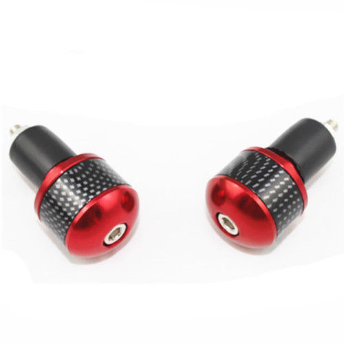 Tapa de empuñaduras de punta de barra de manillar universal rojo 7/8" 22 mm para motocicletas para Honda Cruiser - Imagen 2 de 3
