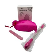 Crystal EPILATOR  pink Painless Hair Removal Exfoliation with extras