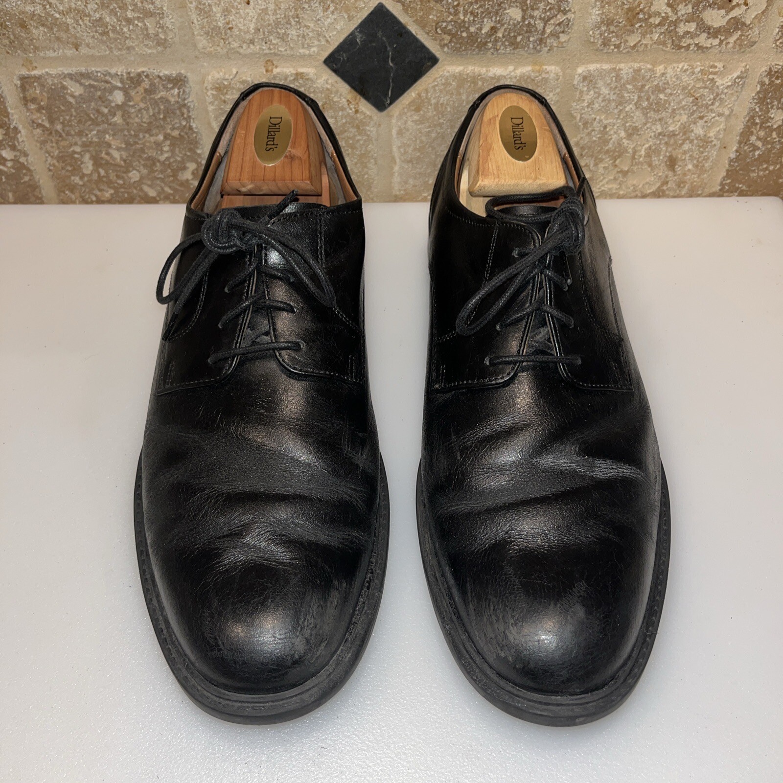 SAOLA Scarpe Oxford Johnston & Murphy uomo 11 M Tabor punta liscia pelle nera 20 3361