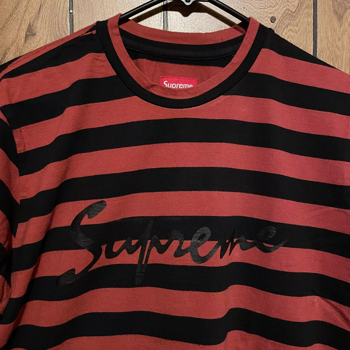 Supreme Medium Stripe Long Sleeve Tee - Size M