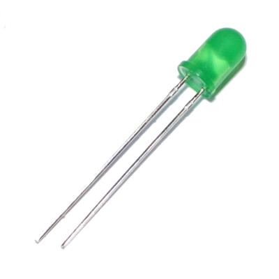 [100pcs] TOL-50BHGADEA diode LED, green 5mm 25mcd, 50degree