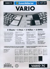 25 LIGHTHOUSE VARIO 7 POCKET CLEAR STOCK SHEETS - 5 PACKS OF 5 - 7C