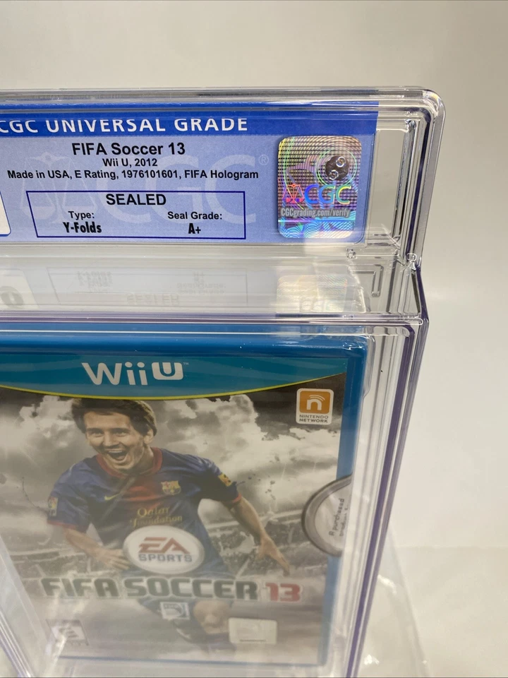 9.6 A+ SEALED FIFA Soccer 13 Lionel Messi Cover CGC POP 2 (Nintendo NEW Wii U) - Image 3 of 4