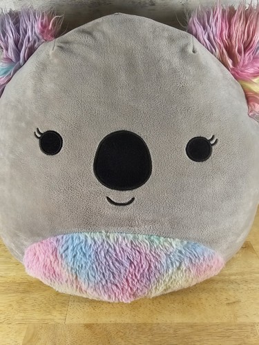 Kelina Koala Squishmallow 16in Gray and Rainbow 2021 Plush Stuffed Animal - Picture 2 of 11