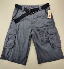 Guess Premium Teen's Sz 18 Blueish Belted 13" Cargo Shorts "New"