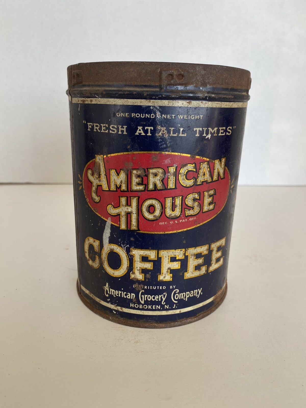 Vintage American House Coffee Tin Can 1 lb., American Grocery Co