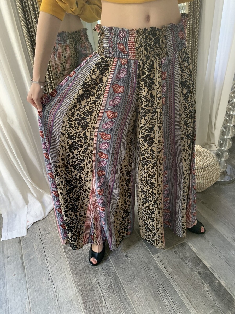 Earthbound Womens Multicolor Wide Leg Pants Size Small | eBay