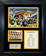 Framed Pittsburgh Steelers All-Time Greats Facsimile Engraved Auto 12"x15" Photo