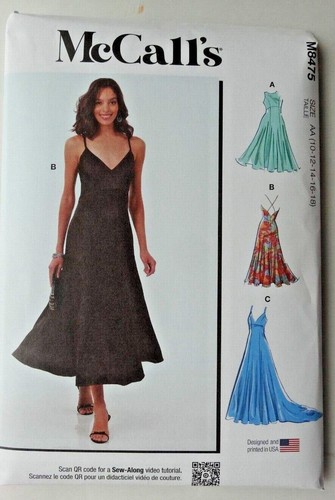McCalls Pattern M8475 Miss/Women Evening Gown Special Occasion Maxi Dress 10~28W - Picture 8 of 9