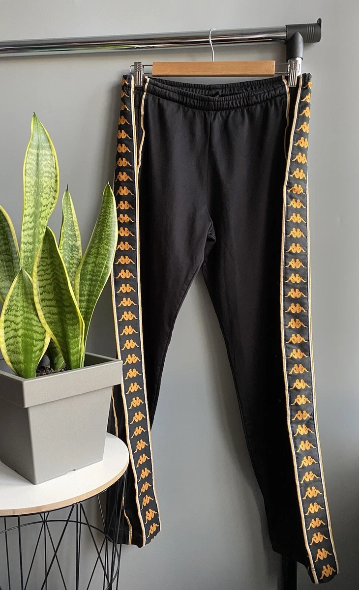 Kappa Vintage Pants Black/Orange Size S Men Small | eBay