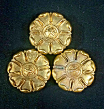 Leather Belt Decor, Medieval England Belt Mounts Replica 3 pcsset