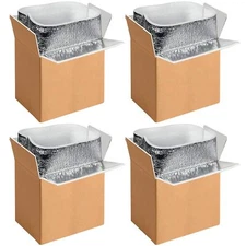 YSSOA 4 Pack Insulated Shipping Boxes with Aluminum Foil Liner 6’’X5’’X9’’