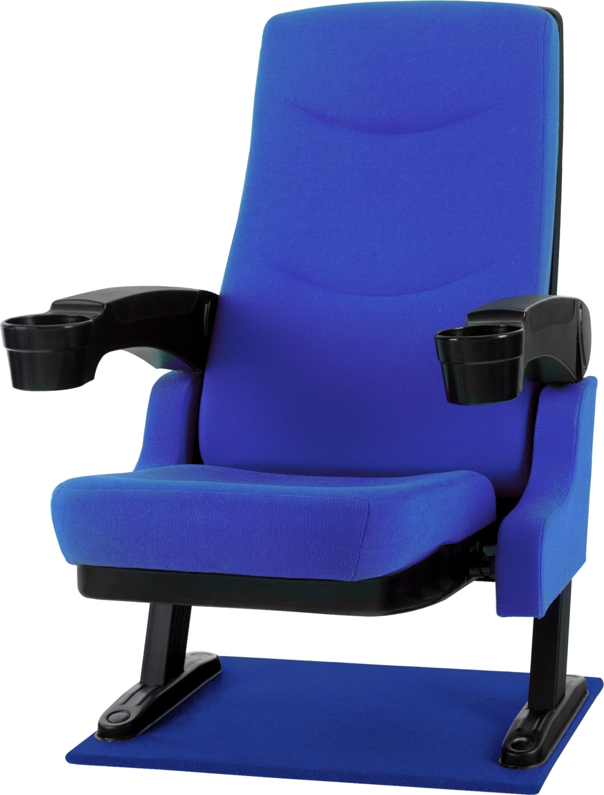 Poltrona Sedia Sgabello Divano Home Cinema Cine Teatro TV Portabicchieri Blu