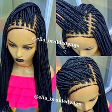 Ready To Ship Next Business Day Box Braids Wig Frontal Lace Wig