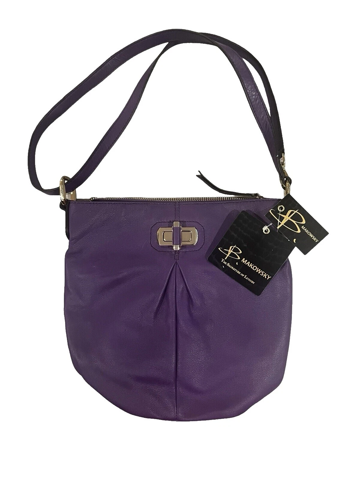 B. Makowsky Shoulder Bag Solid Bags & Handbags for Women