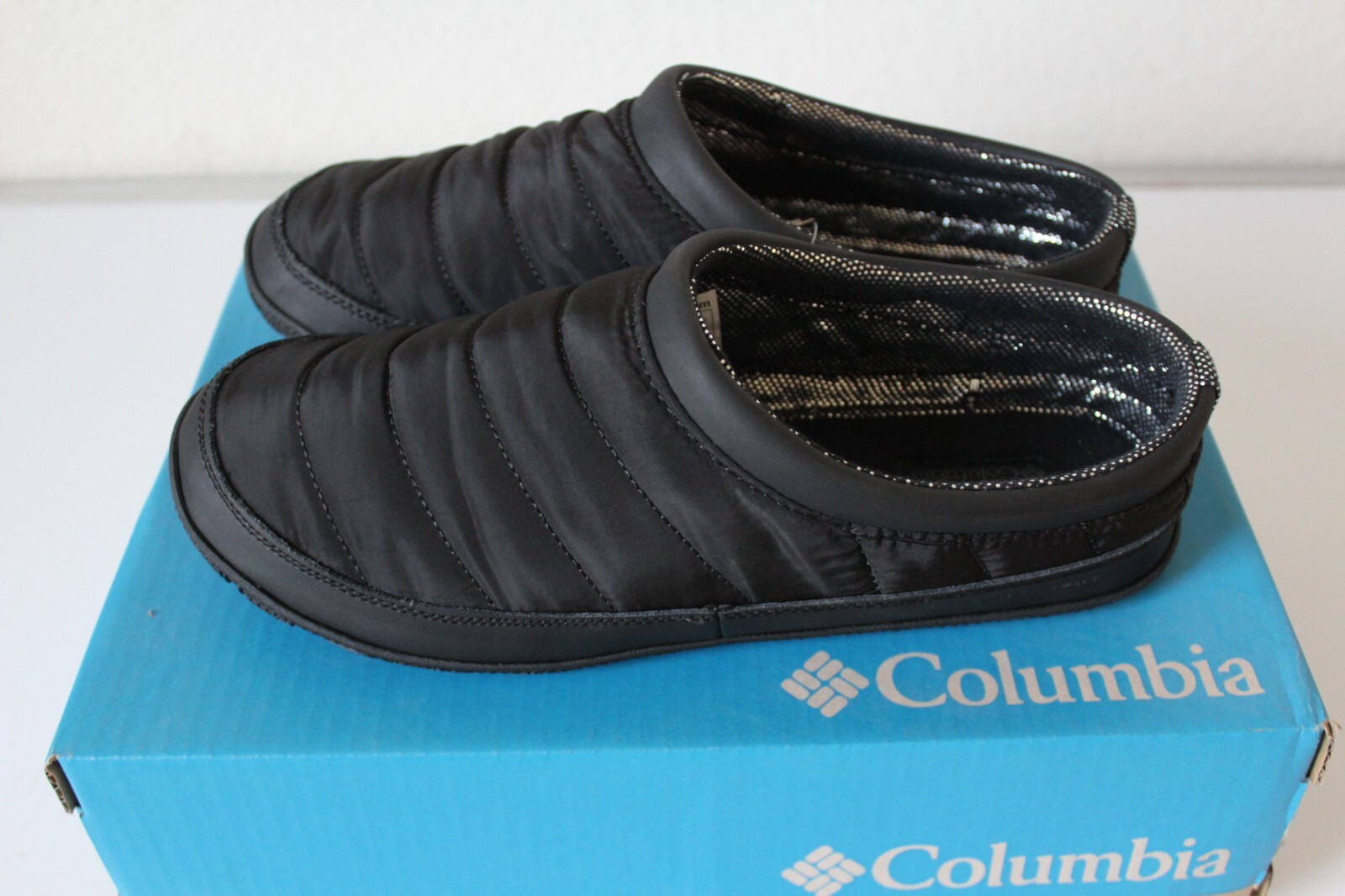 NIB Columbia Packed Out II Omni-Heat Men's Slipper Slip On Shoes Black Size 10