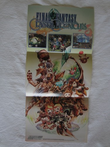 Final Fantasy: Crystal Chronicles Nintendo Power GameCube poster 2004 RARO - Foto 1 di 3